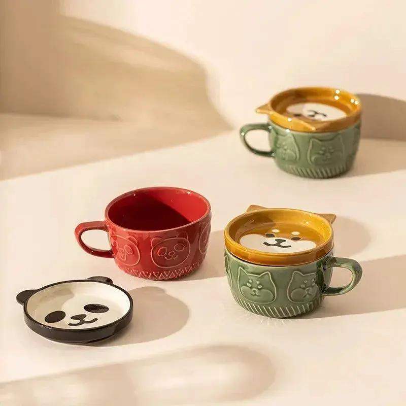 Japanese Cartoon Cat Ceramic Coffee Cup Keeps Coffee Hot - ToylandEU