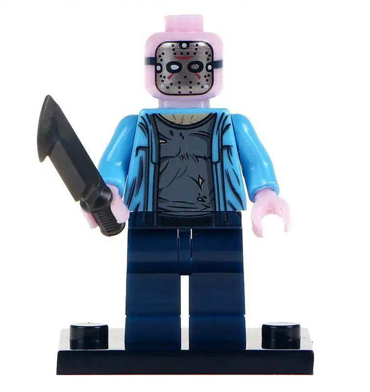 Jason Voorhees Friday The 13th Blue NES Lego Minifigures Custom Horror Toys 5 - Minifigure Toys