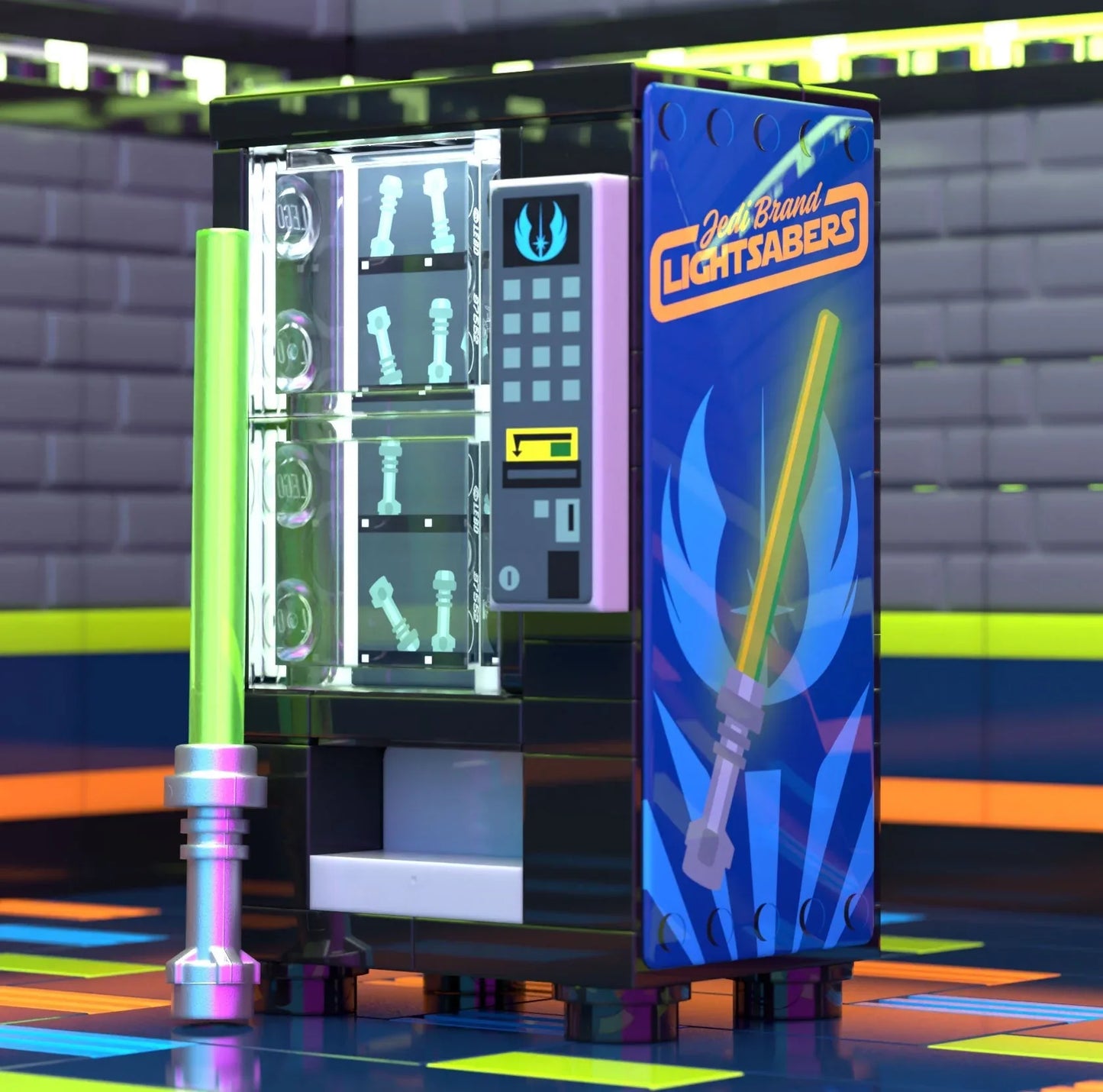 LEGO Lightsaber Vending Machine Building Set For LEGO Minifigs Display Star Wars Themed - ToylandEU