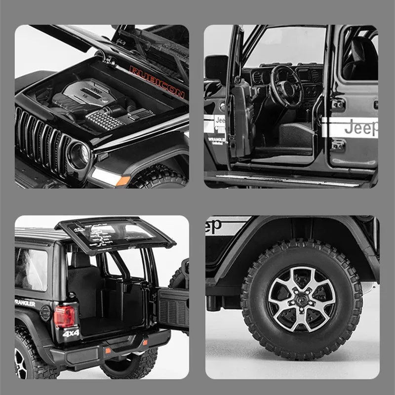 Jeep Wrangler 1 22 Diecast Alloy Pull Back Model Car With Sound And Light - ToylandEU