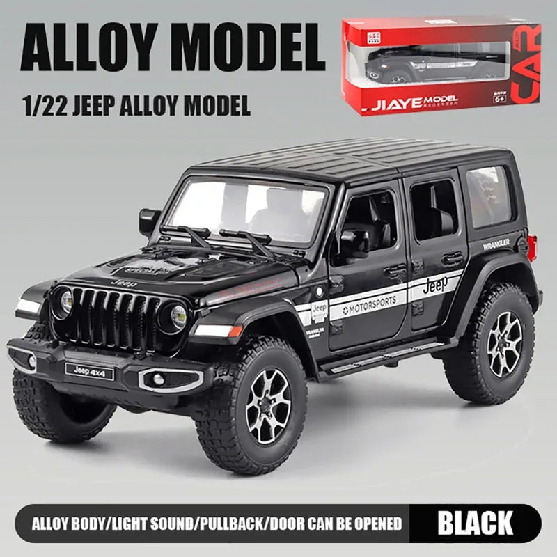 Jeep Wrangler 1 22 Diecast Alloy Pull Back Model Car With Sound And Light - ToylandEU