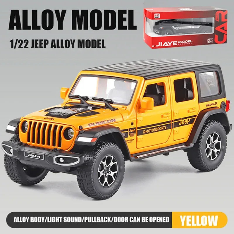 Jeep Wrangler 1 22 Diecast Alloy Pull Back Model Car With Sound And Light - ToylandEU