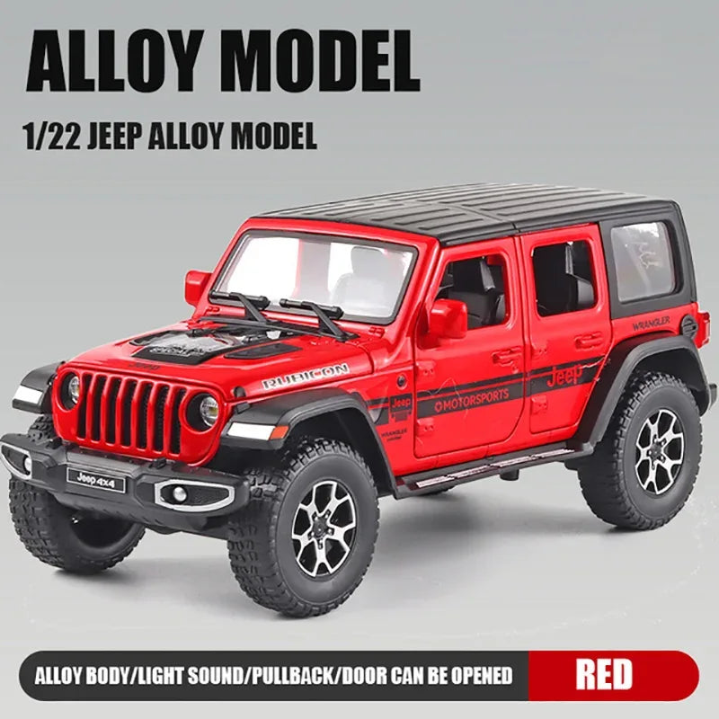 Jeep Wrangler 1 22 Diecast Alloy Pull Back Model Car With Sound And Light - ToylandEU