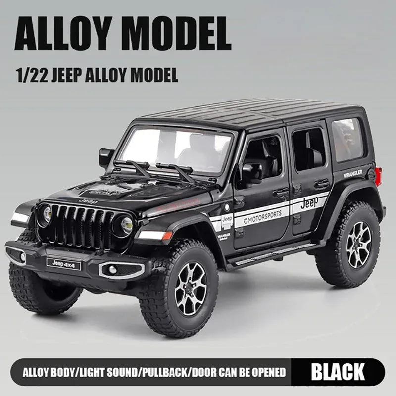 Jeep Wrangler 1 22 Diecast Alloy Pull Back Model Car With Sound And Light - ToylandEU