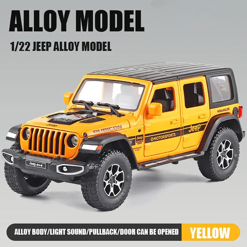 Jeep Wrangler 1 22 Diecast Alloy Pull Back Model Car With Sound And Light - ToylandEU