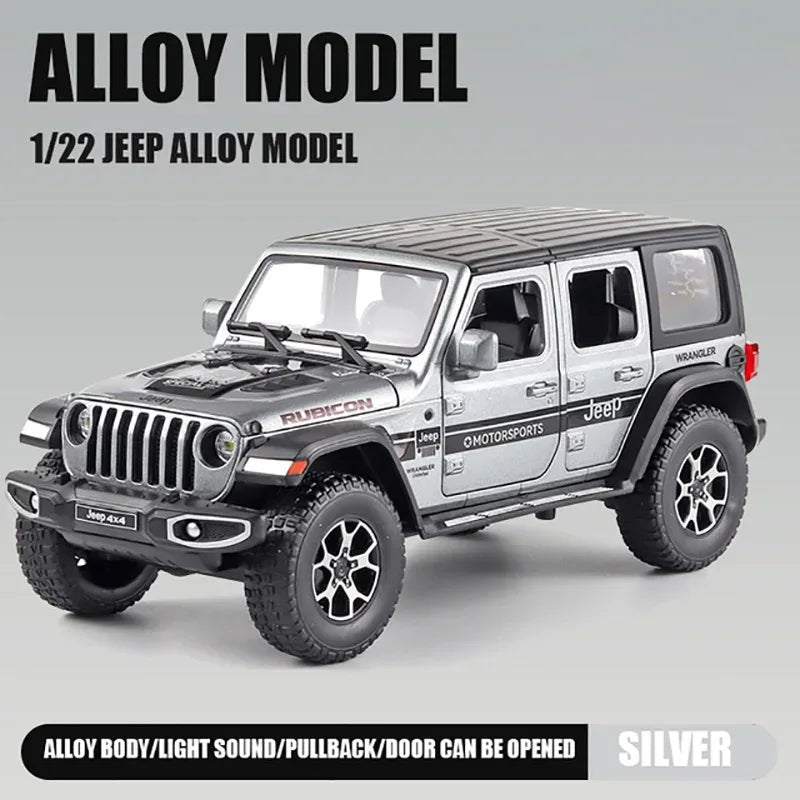 Jeep Wrangler 1 22 Diecast Alloy Pull Back Model Car With Sound And Light - ToylandEU