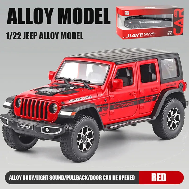 Jeep Wrangler 1 22 Diecast Alloy Pull Back Model Car With Sound And Light - ToylandEU