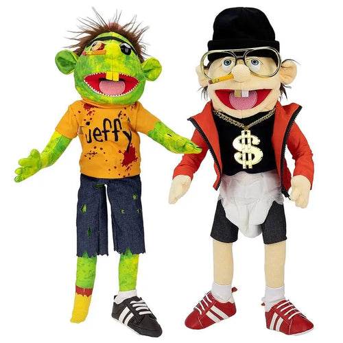 Jeffy Puppet & Feebee Zombie Plush Doll Set - Fun Playtime Duo! - ToylandEU