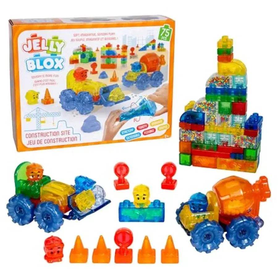Jelly Blox Building Block Set 75 Pieces Sensory Blocks - ToylandEU