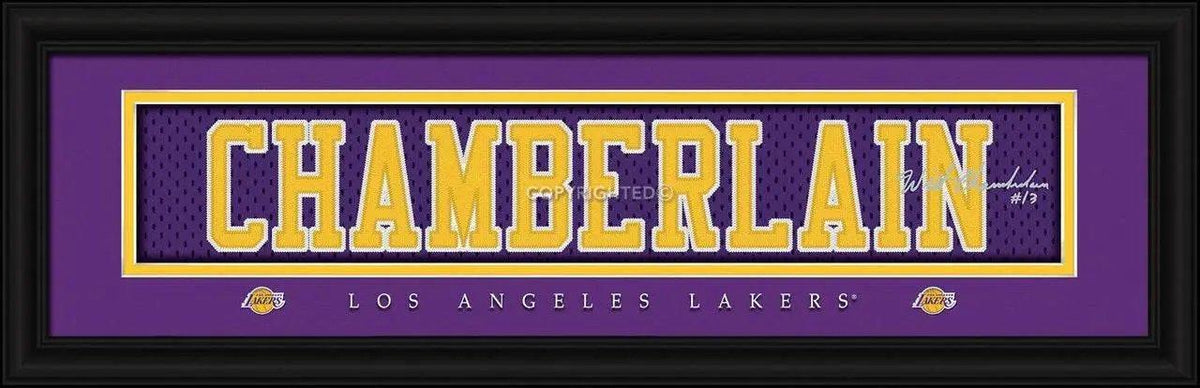  Los Angeles Lakers Wilt Chamberlain Print Signature 8X24 -  ToylandEU™