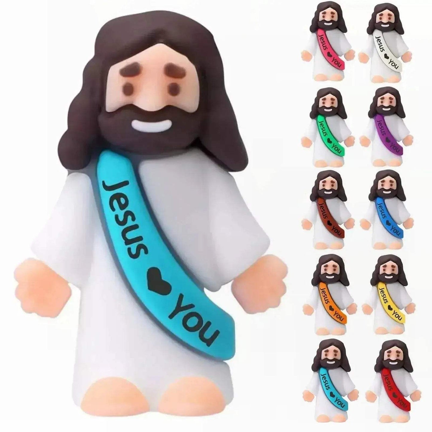 Jesus Statues Miniature Tabletop Ornaments Durable Plastic Decor - ToylandEU