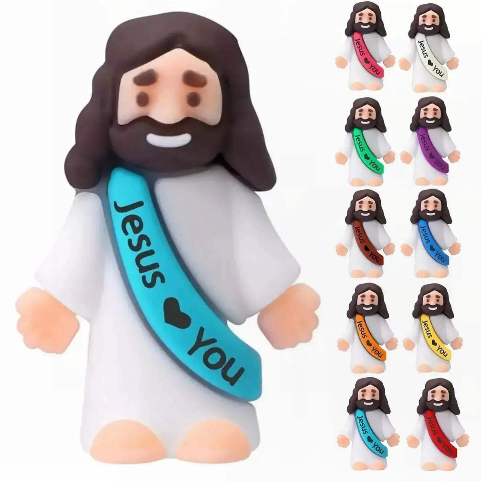 Jesus Statues Miniature Tabletop Ornaments Durable Plastic Decor - ToylandEU