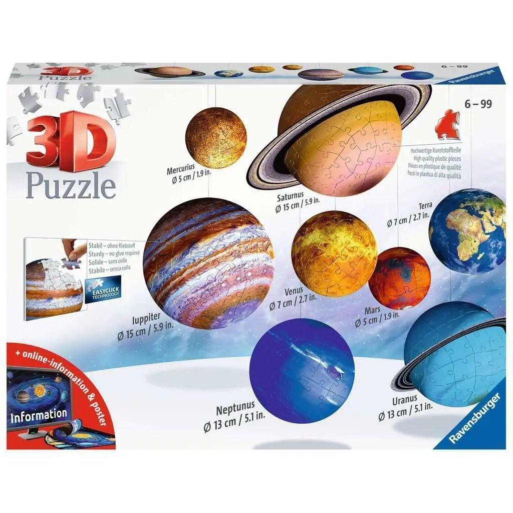  Solar System 540 Piece 3D Jigsaw Puzzle Ravensburger -  ToylandEU™