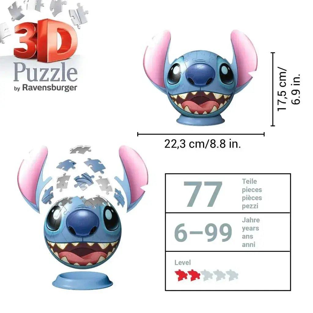  Stitch Head 77 Piece 3D Jigsaw Puzzle Ravensburger -  ToylandEU™