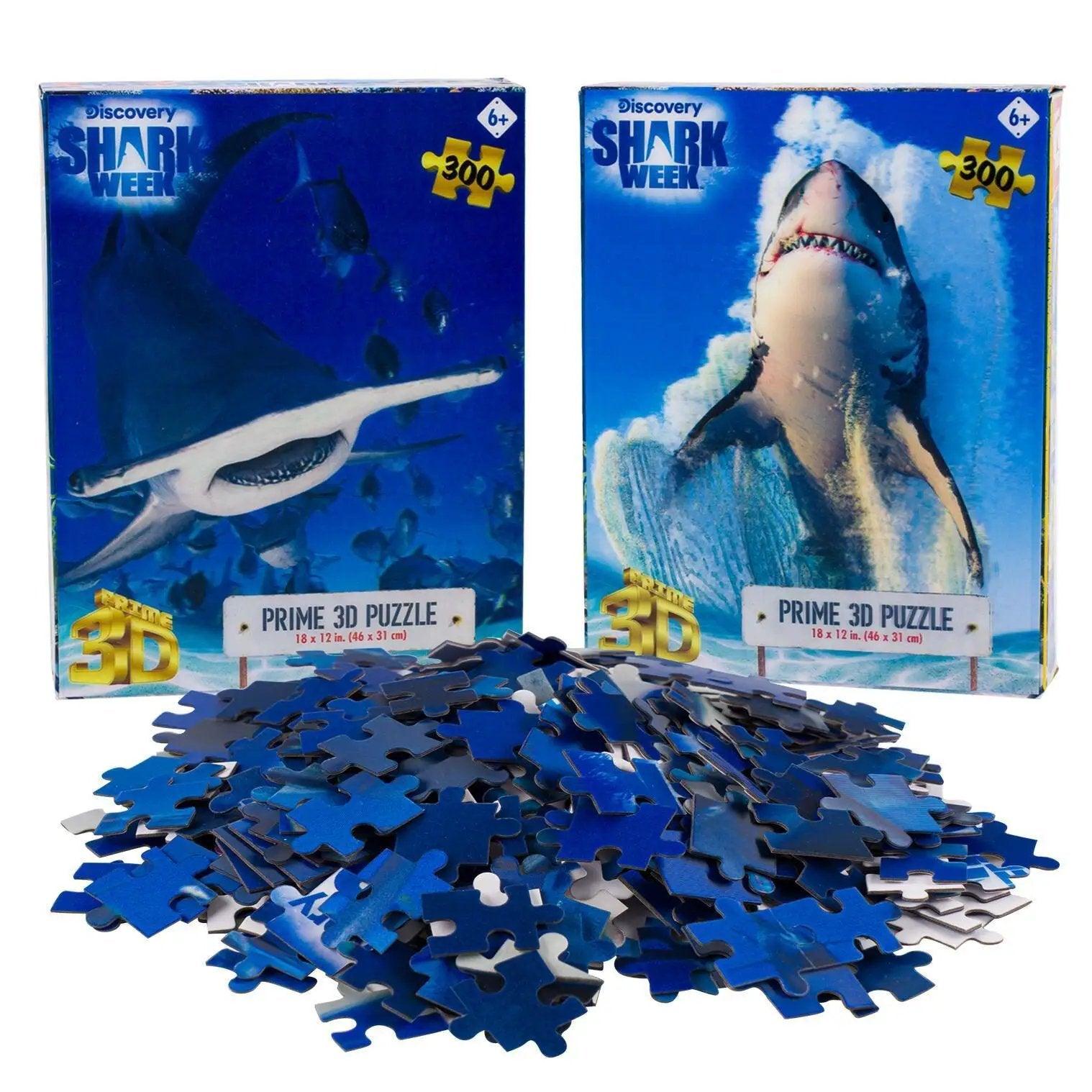  Hammerhead & Great White Set of 2 300 Piece Lenticular Jigsaw Puzzles Prime 3D -  ToylandEU™
