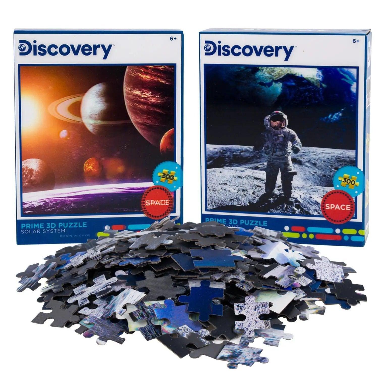  Solar System & Astronaut Set of 2 300 Piece Lenticular Jigsaw Puzzles Prime 3D -  ToylandEU™