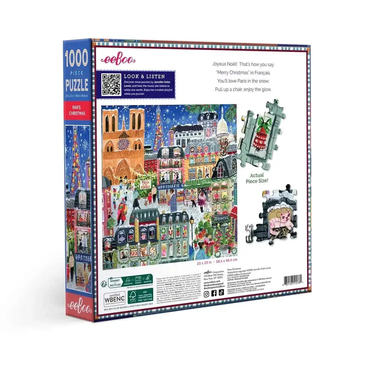  Paris Christmas 1000 Piece Jigsaw Puzzle eeBoo -  ToylandEU™