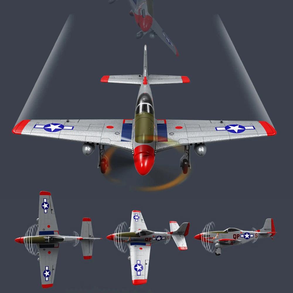 Jikefun 1/16 P-51d Mustang Rc Plane | Brushless Motor | Toylandeu
