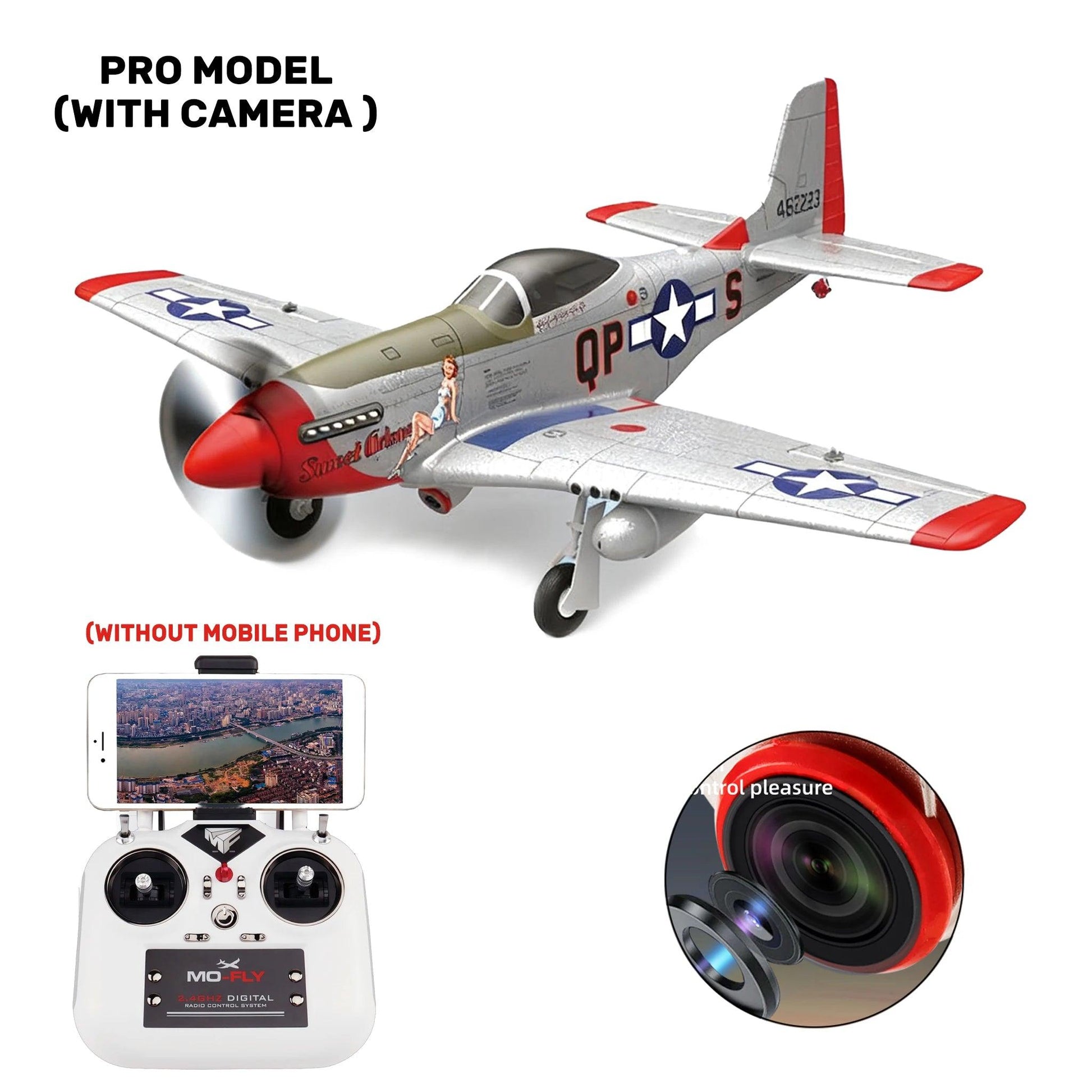 Jikefun 1/16 P-51d Mustang Rc Plane | Brushless Motor | Toylandeu