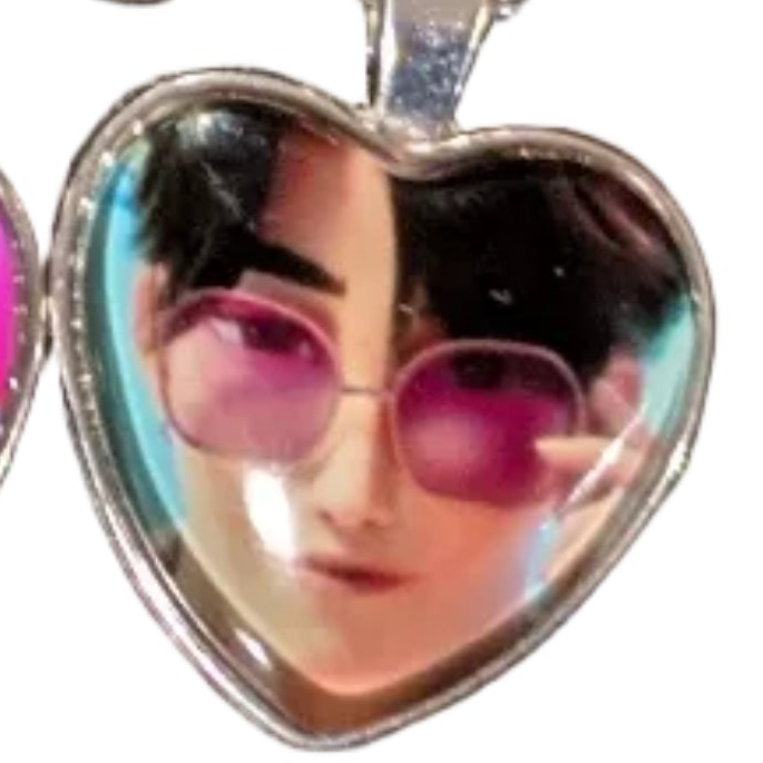 K-Pop Demon Hunters Necklace | Heart Pendant | Silver-Tone Setting | One Size
