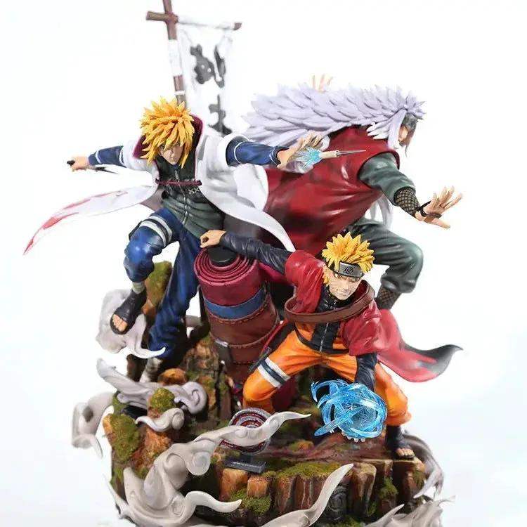 Jiraiya Minato and Naruto Anime Figurines, NARUTO SHIPPUDEN Figures Master and Apprentice Figure 41cm - ToylandEU
