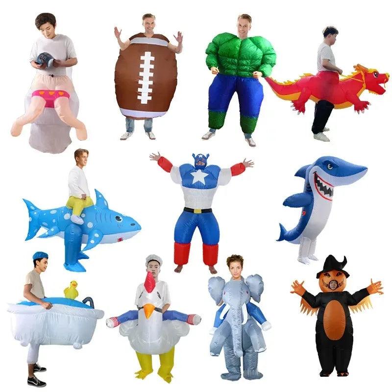 Jockey Costume | Shark Dino Chicken Inflatable | Toylandeu™
