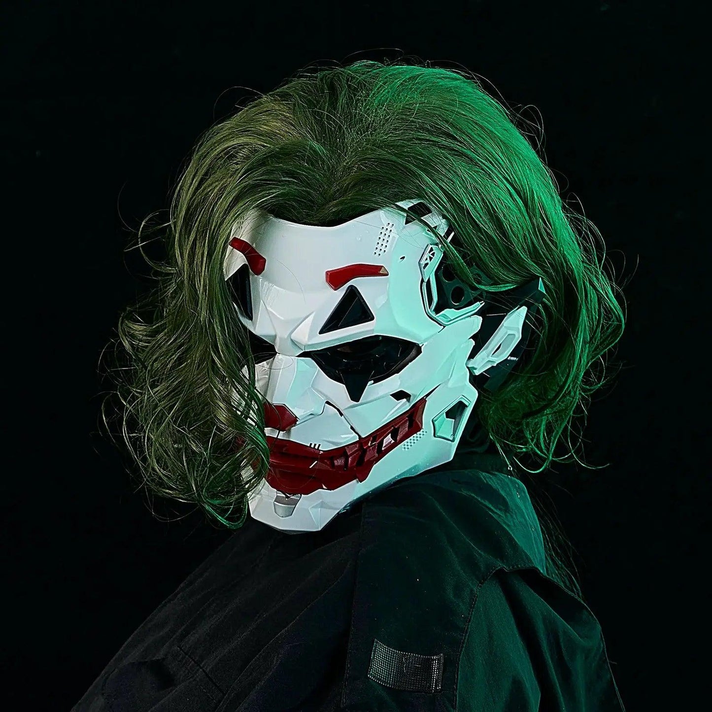  Cyberpunk Joker Mask Cosplay Geometric White Red Design -  ToylandEU™