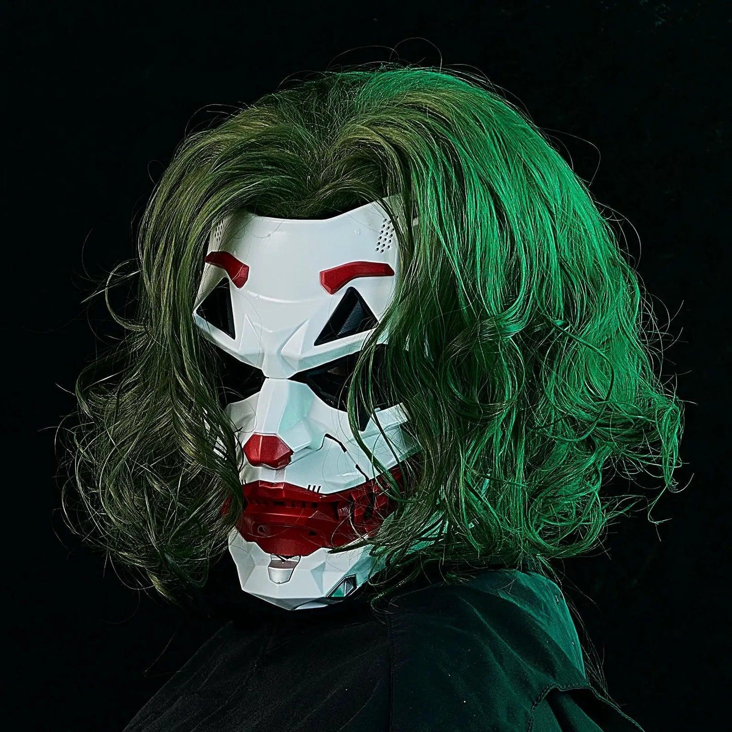  Cyberpunk Joker Mask Cosplay Geometric White Red Design -  ToylandEU™