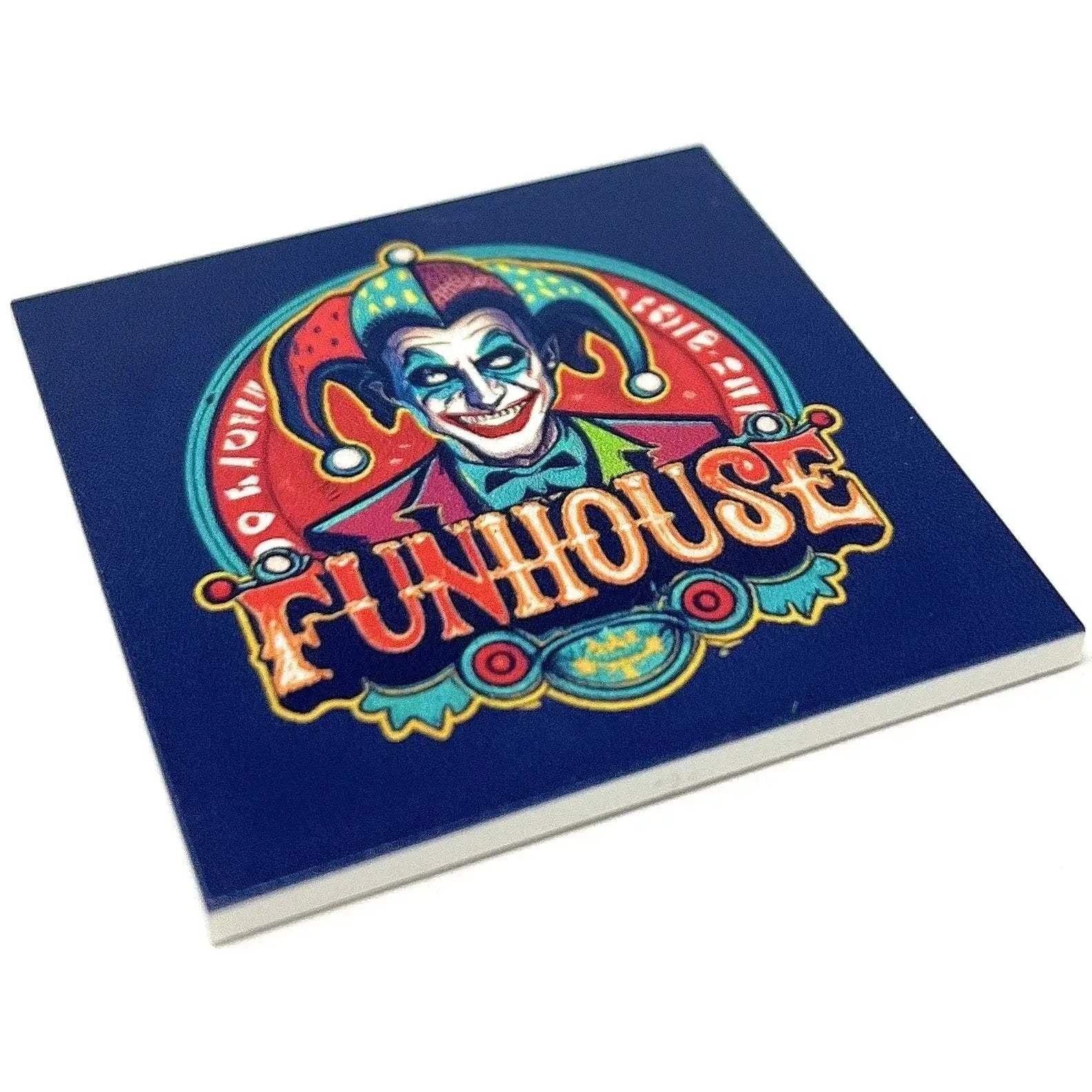Joker's Funhouse Vintage 6x6 Sign made using LEGO parts - ToylandEU