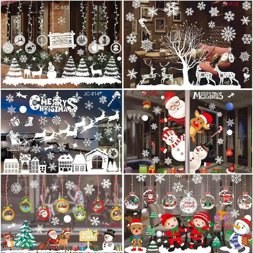 Joyful 3D Merry Christmas Window Stickers Toyland EU -  ToylandEU™