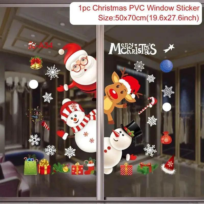  Joyful 3D Merry Christmas Window Stickers Toyland EU -  ToylandEU™