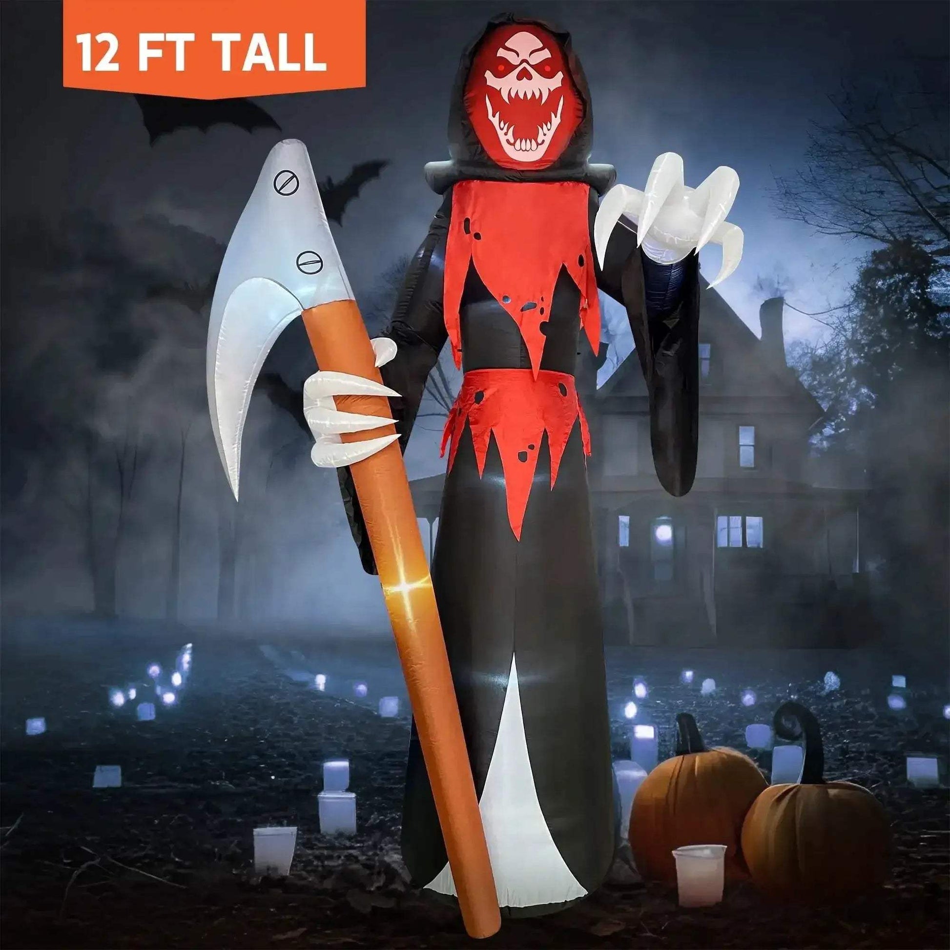 Joyfy 12 Ft Grim Reaper Inflatable With Built In LEDs - ToylandEU
