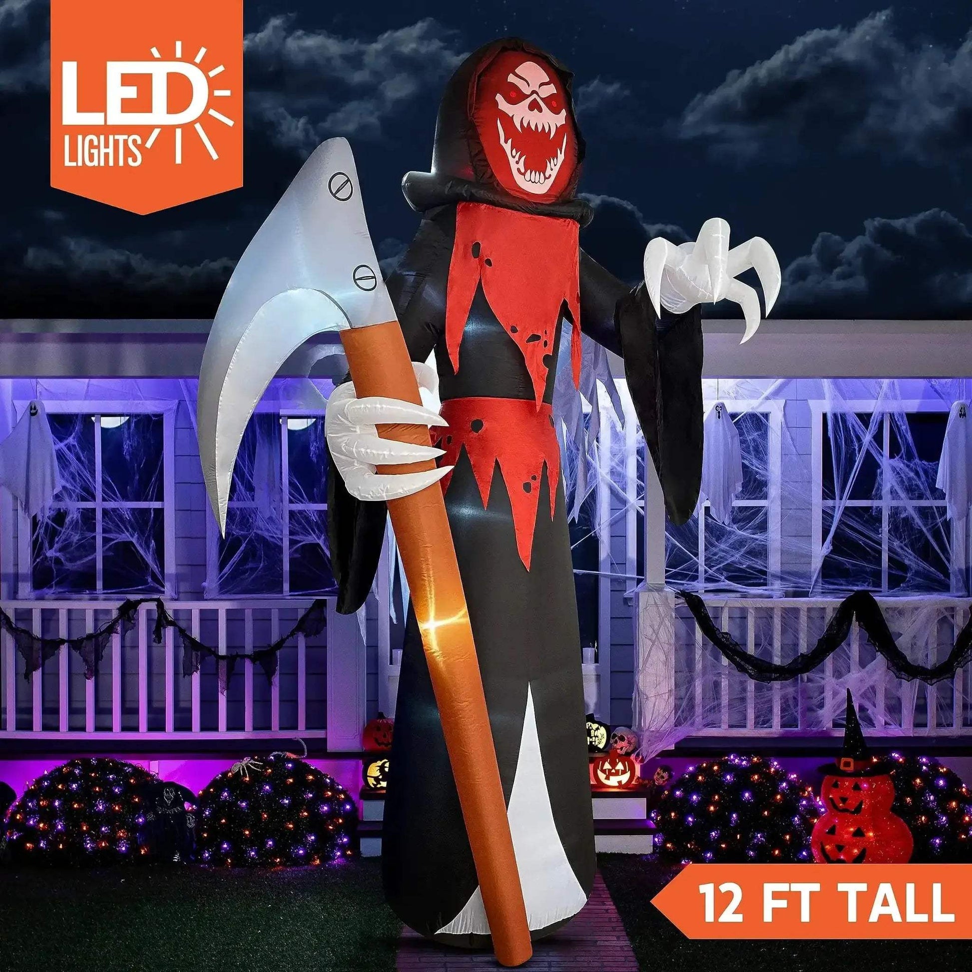 Joyfy 12 Ft Grim Reaper Inflatable With Built In LEDs - ToylandEU