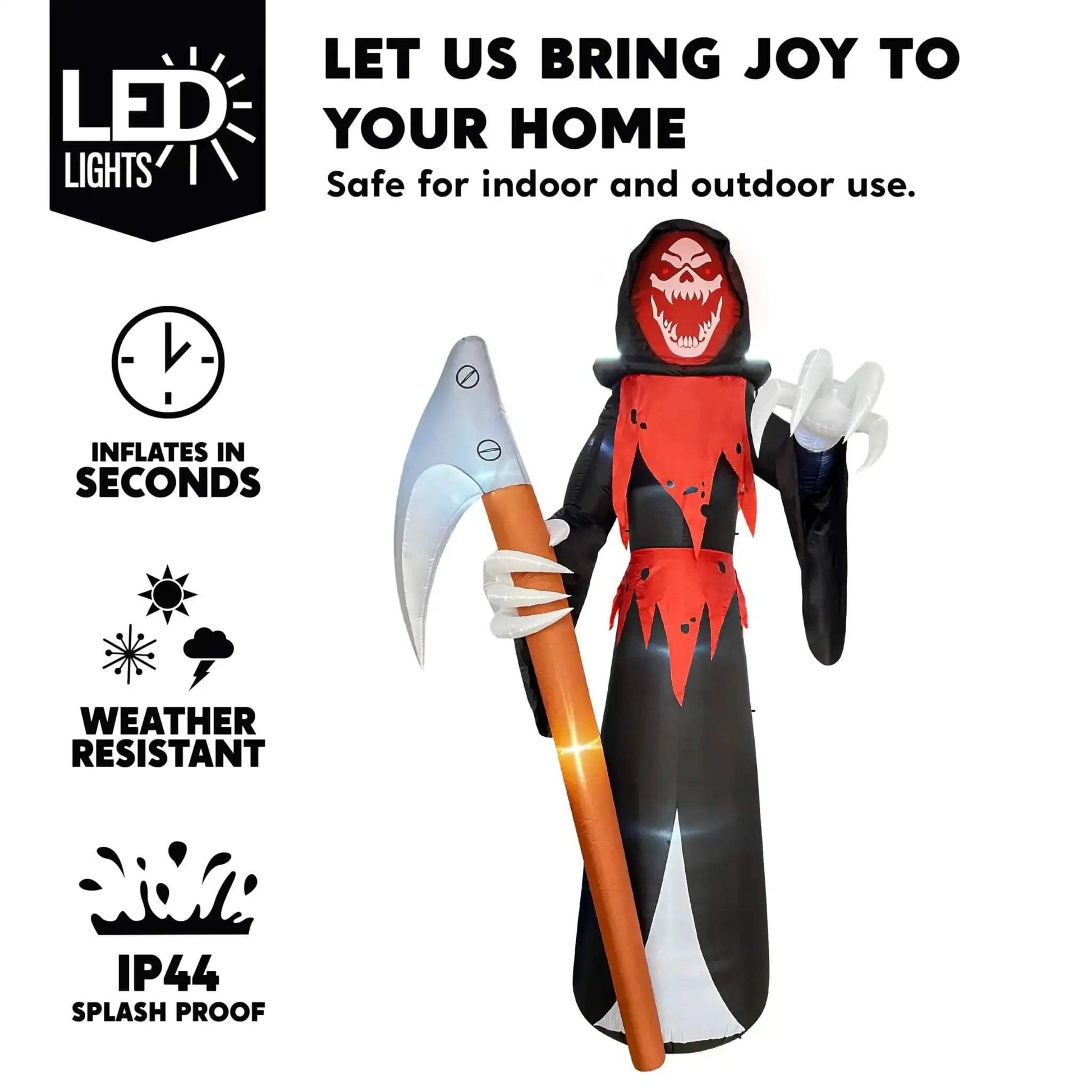 Joyfy 12 Ft Grim Reaper Inflatable With Built In LEDs - ToylandEU