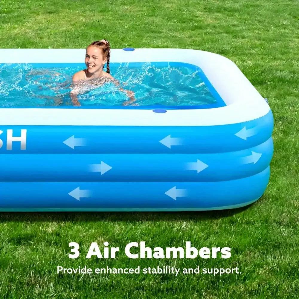  Joyfy 120 Inch Inflatable Family Swimming Pool Backyard -  ToylandEU™