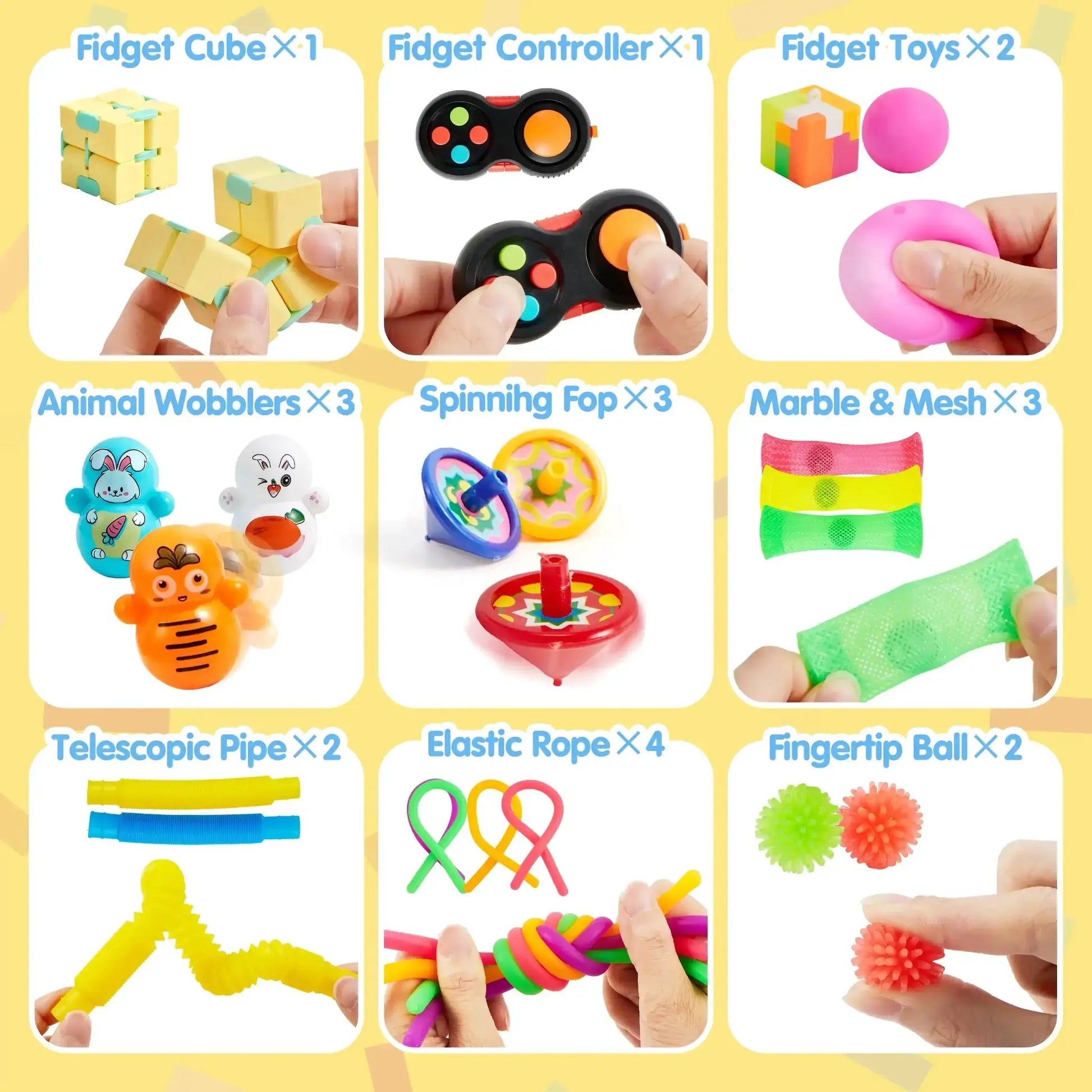 Joyfy 60 Pack Fidget Toys For Parties And Stress Relief - ToylandEU