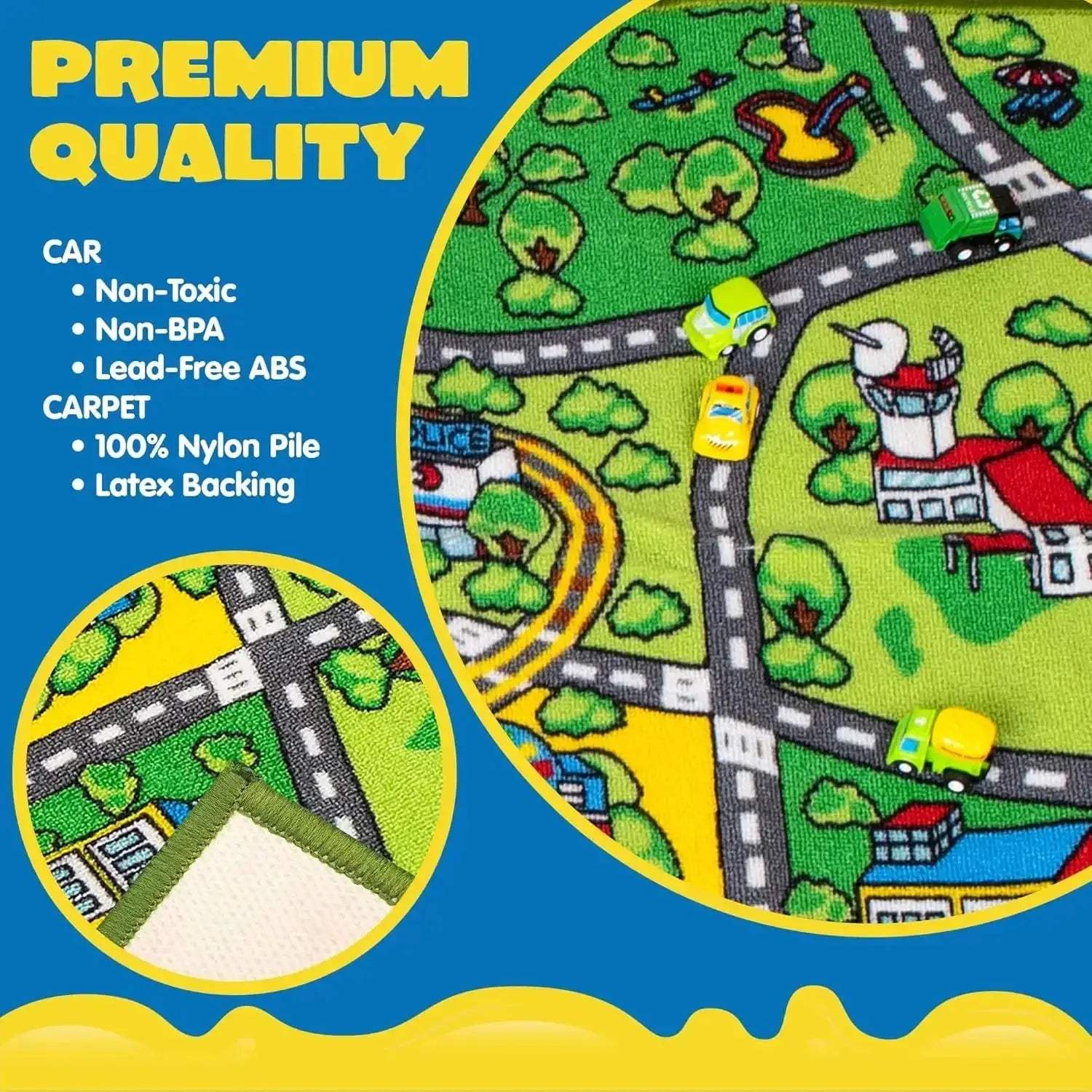Joyfy Carpet Playmat With 12 Cars For Creative Pretend Play - ToylandEU