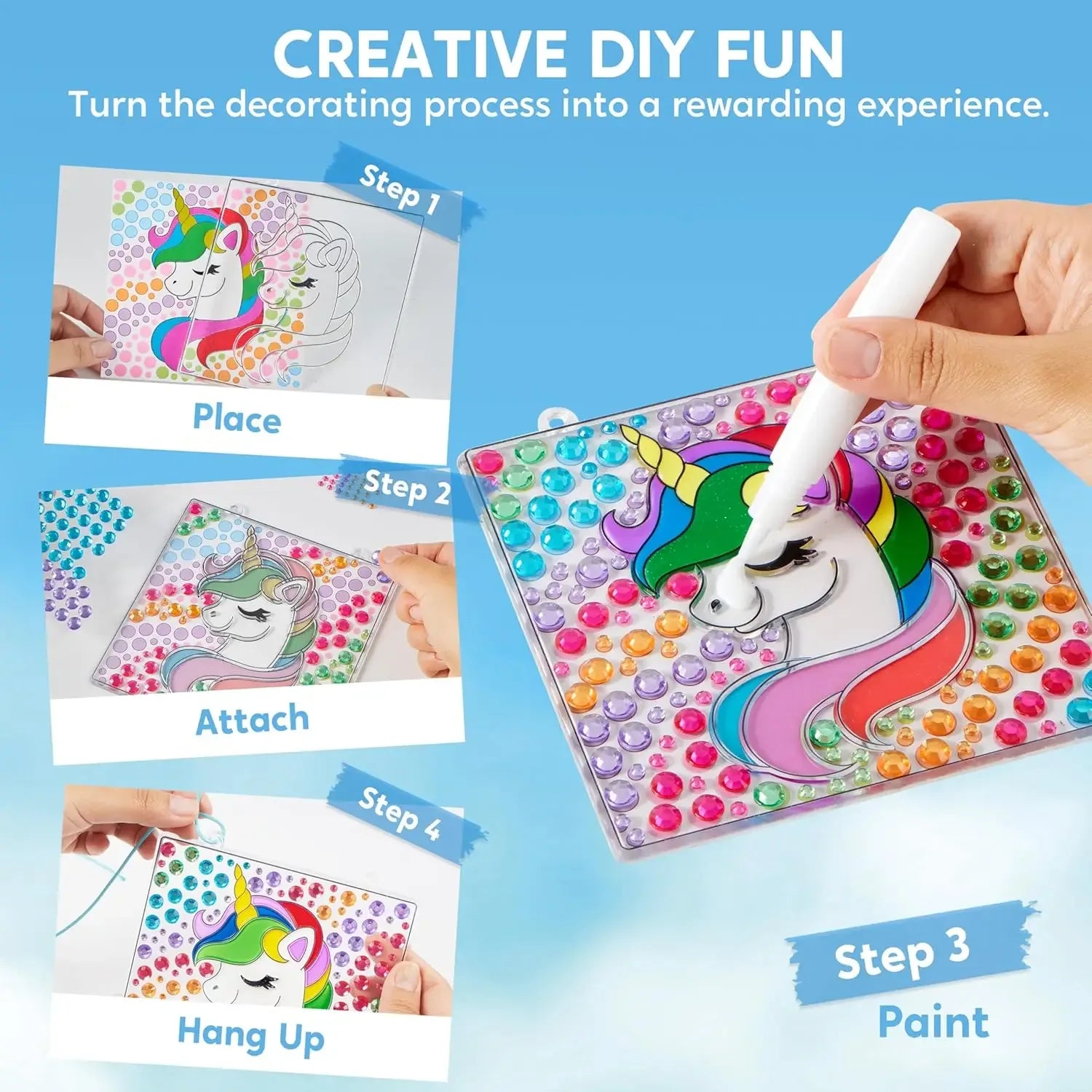 Joyfy Gem Suncatcher Set 4 Window Art Designs For Kids - ToylandEU