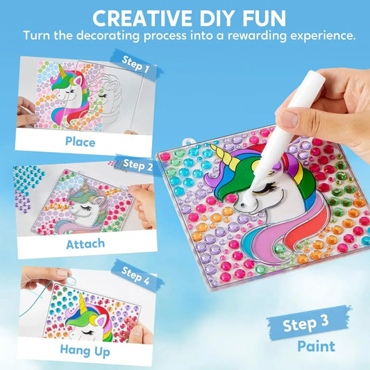 Joyfy Gem Suncatcher Set 4 Window Art Designs For Kids - ToylandEU