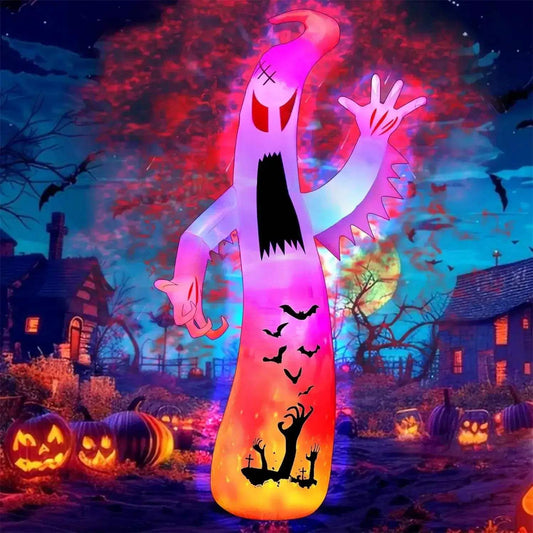 Joyfy Giant 12Ft Ghost Halloween Inflatable With Colorful Lights - ToylandEU