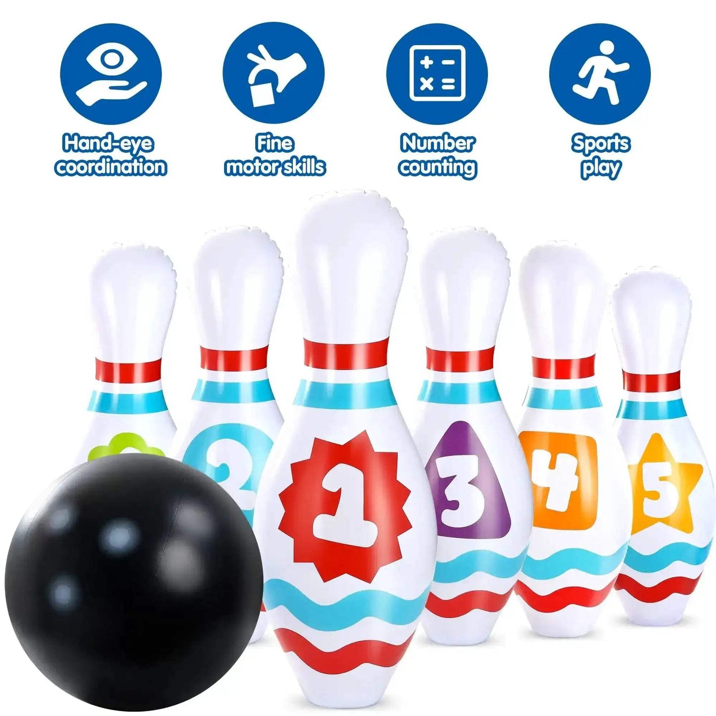 Joyfy Inflatable Bowling Set For Kids And Adults Party Ready - ToylandEU