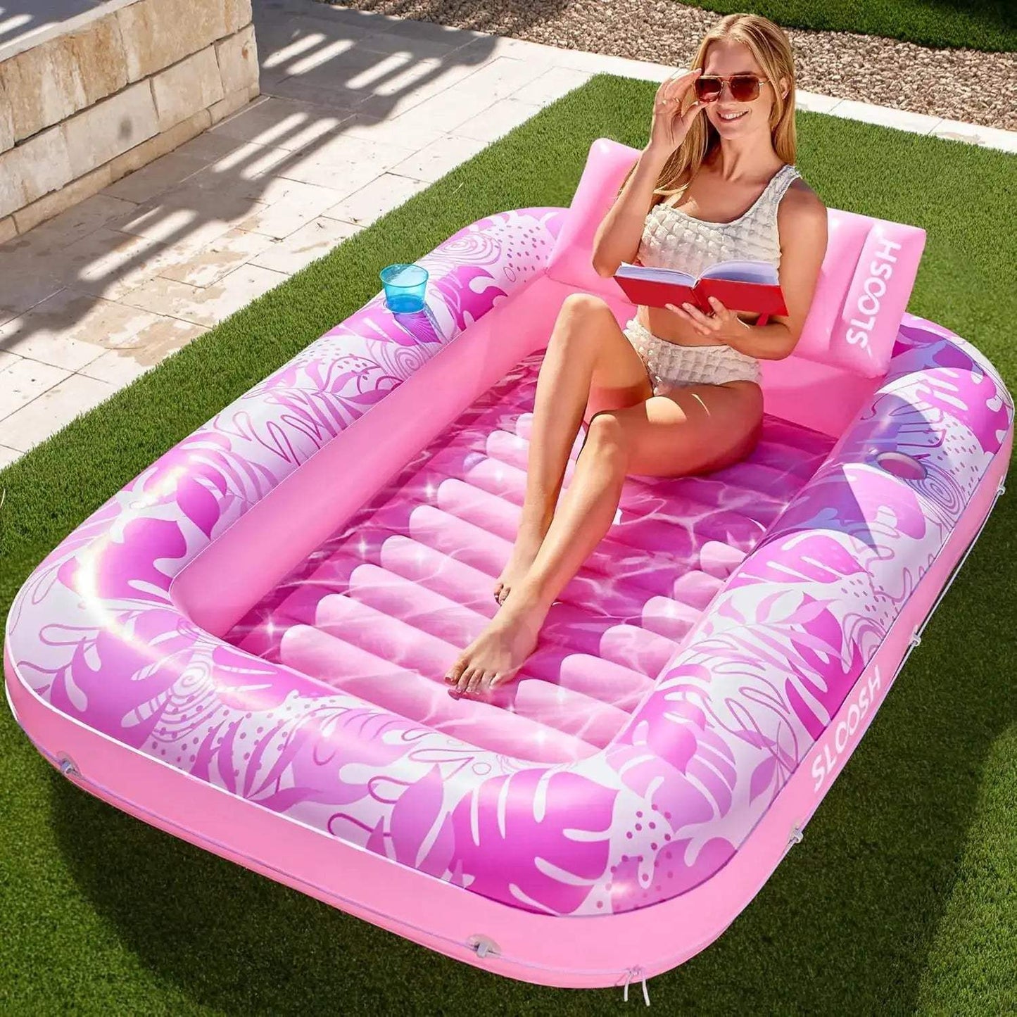  Joyfy Inflatable Pool Lounger Float With Pillow Deluxe -  ToylandEU™