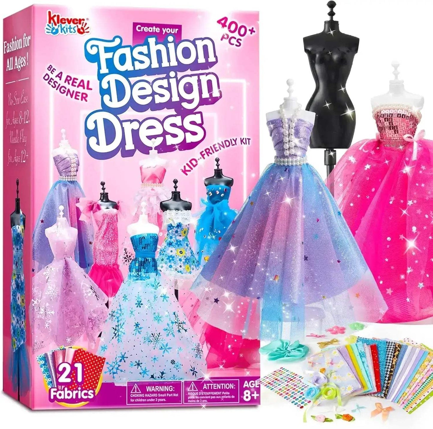 Joyfy Kids Fashion Design Kit With 400 Pieces And Mannequins - ToylandEU