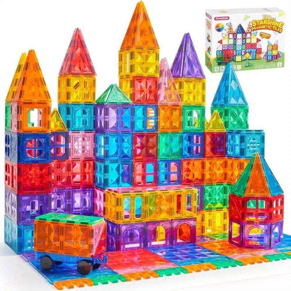 Joyfy Magnetic Building Tiles Set With Vehicle Accessories - ToylandEU