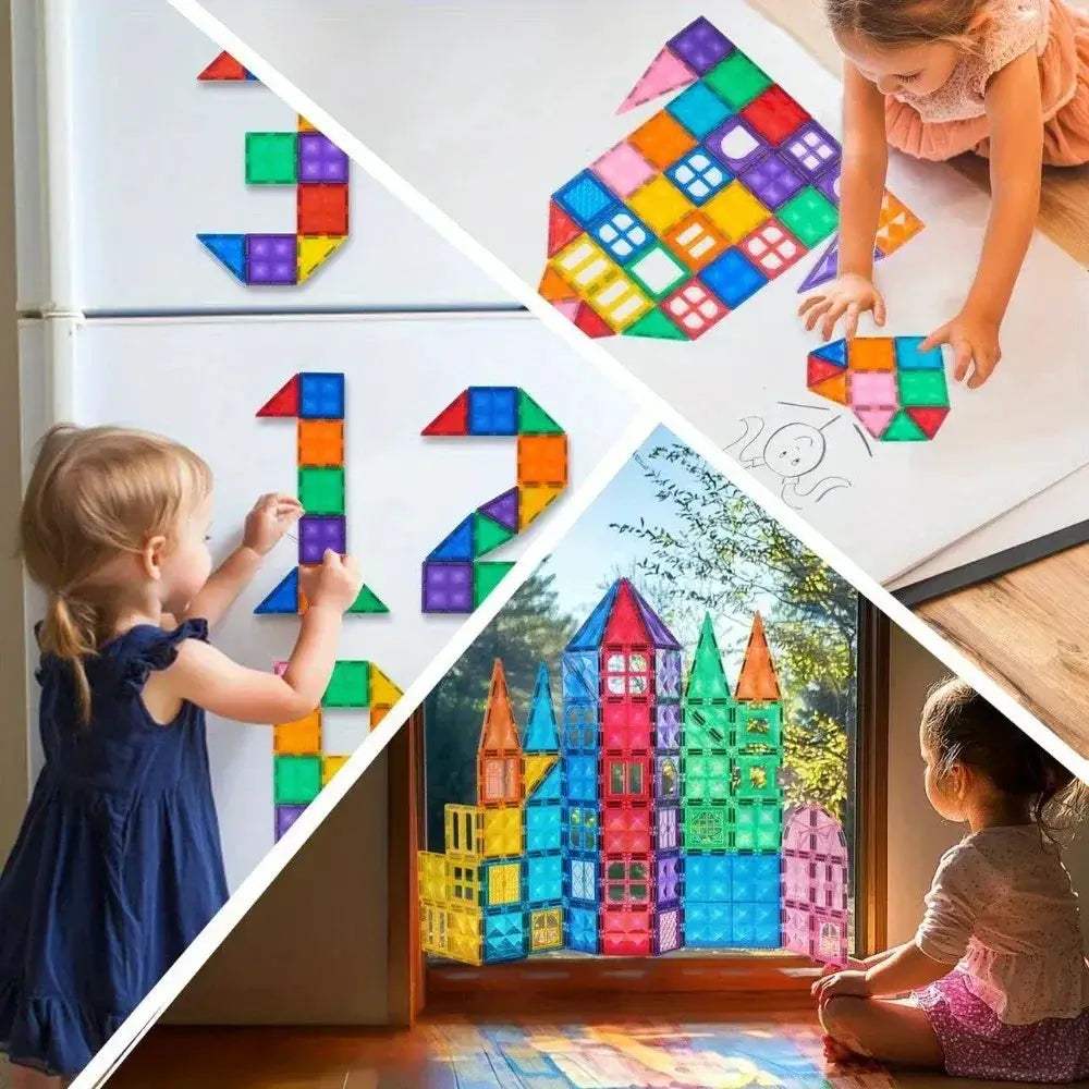 Joyfy Magnetic Building Tiles Set With Vehicle Accessories - ToylandEU