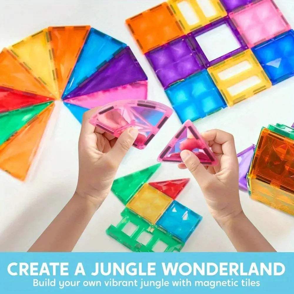 Joyfy Magnetic Building Tiles Set With Vehicle Accessories - ToylandEU