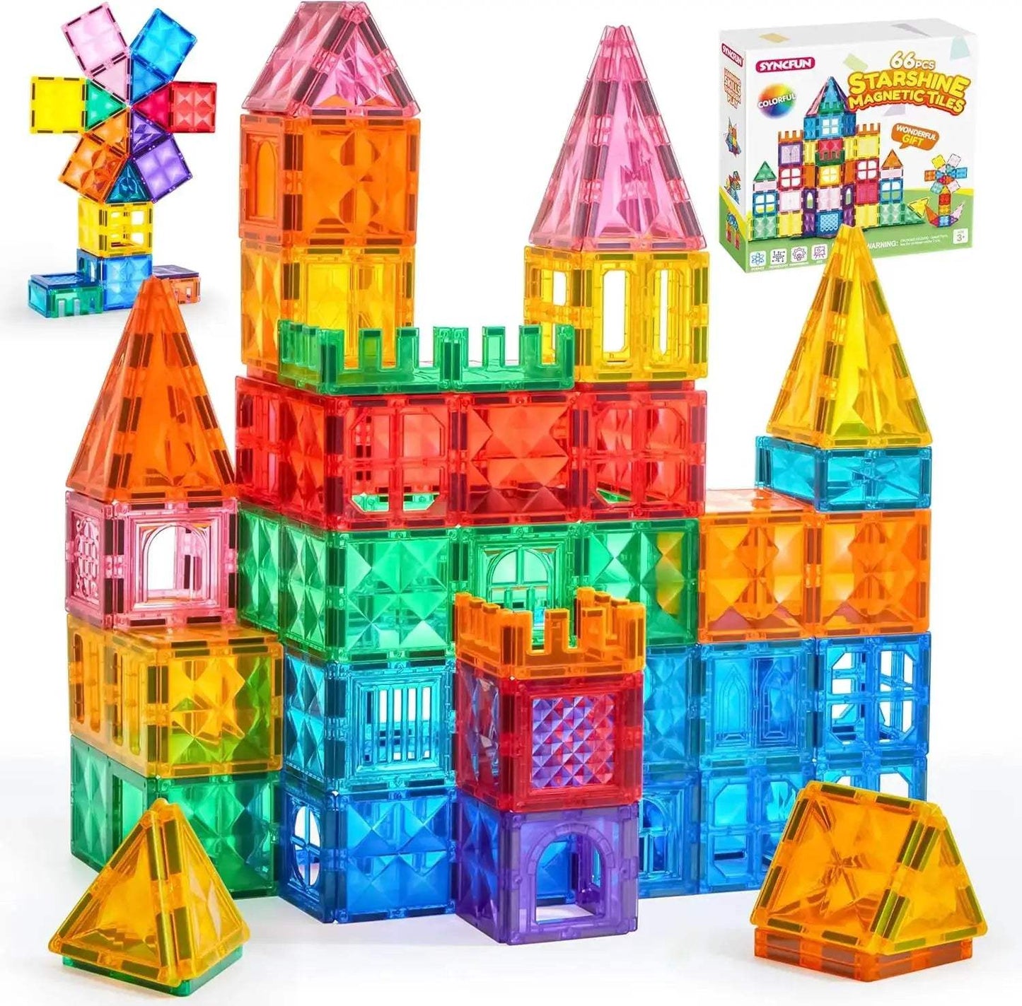Joyfy Magnetic Building Tiles Set With Vehicle Accessories - ToylandEU