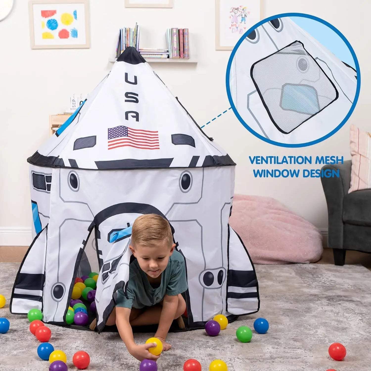  Joyfy Play Tent Rocket Ship For Kids Portable Tote -  ToylandEU™