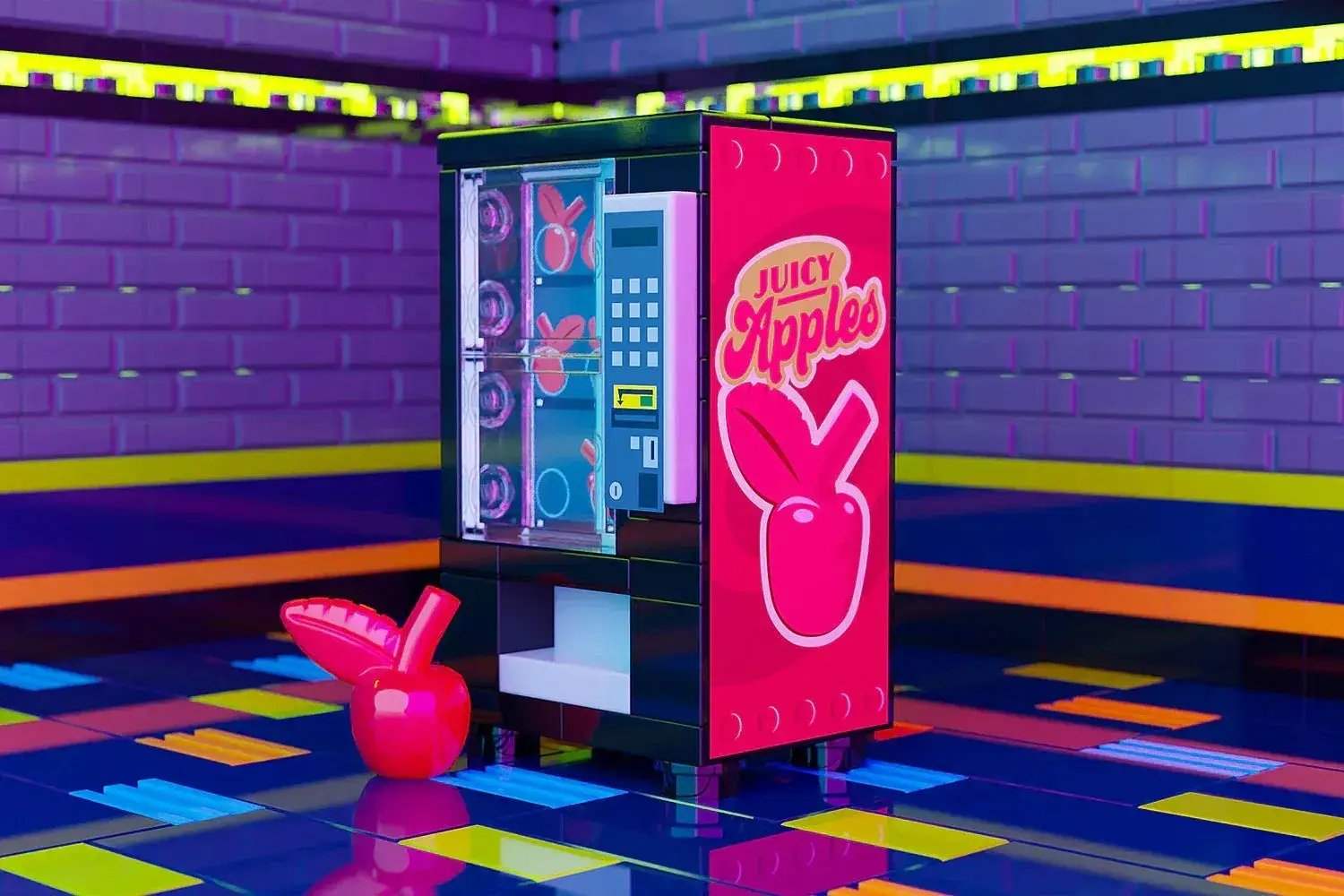 LEGO Fruit Vending Machine With Red Apple Piece For Displays - ToylandEU