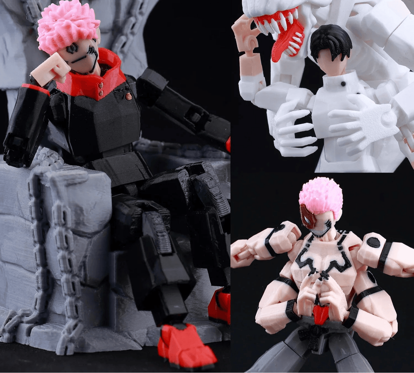 Jujutsu Kaisen 3D Printed Figurines Dynamic Poses Elite
